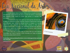 Dia Nacional das Artes - 12 de agosto